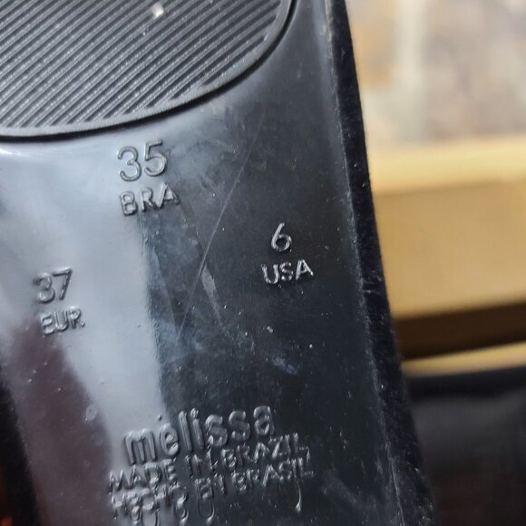 Melissa + Thais Losso Severine Velvet Flats 6 - Picture 7 of 8